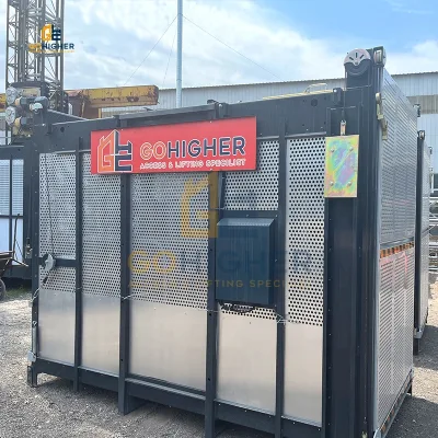 Single Cage Passenger Elevator Sc100 Sc200 Sc270 Construction Site Rope Hoist Machine Material Hoist Lift 75m Price in Wuxi