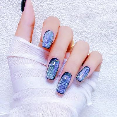 Oem Odm Rainbow Cat Eye Gel Hot Sale OEM/ODM Crystal Cat Eye UV Gel Polish Soak off Magnetic Gel Nail Polish Cat Eye Custom Logo