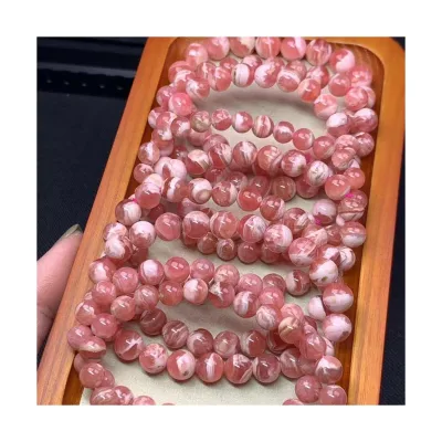 DIY Factory Direct Price Hot Sale Pink Beaded Bracelets Rhodonite Beads Bracelet