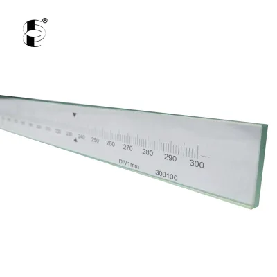 Highly Recommended HCL01-300 Optical Reference Ruler Glass Linear Scale for Optical Manufacturers' Measuring Gauging Tools