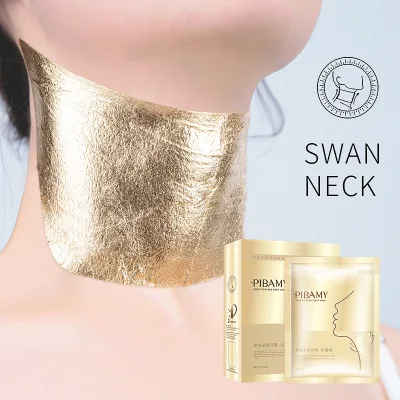 OEM/ODM Pure Gold Firming Neck Mask Moisturizing Hydrating Neck Facial Mask Pore-Constricting Anti-Wrinkle Cream for the Neck
