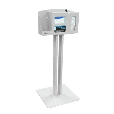 Free Standing Metal Multifunctional Medical Gloves Dispenser Holder Stand Rack Hand Sanitizer Disposable Glove Box