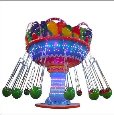 Fairground Outdoor Amusement Swing Chair Kiddie Rides Durable Steel Fiberglass