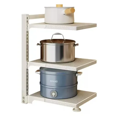 Adjustable Stainless Steel Microwave Oven Wire Mesh Storage Rack Stand Type for Kitchen Living Room Bathroom Balcony