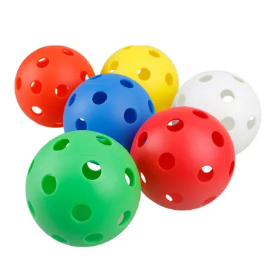 OEM Professional Indoor Outdoor Sports Durable 40 Holes High Elasticity Pickball Rotation Molding Pickle Ball Seamless Pickball