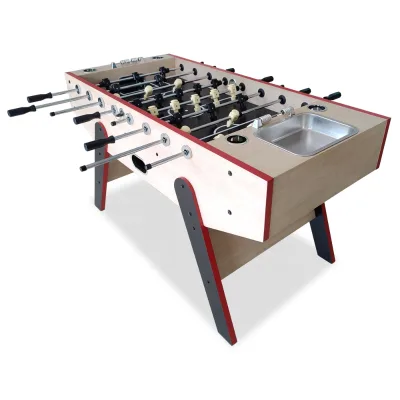 5ft New Arrival Indoor Soccer Table with Stainless Steel Coke Cup