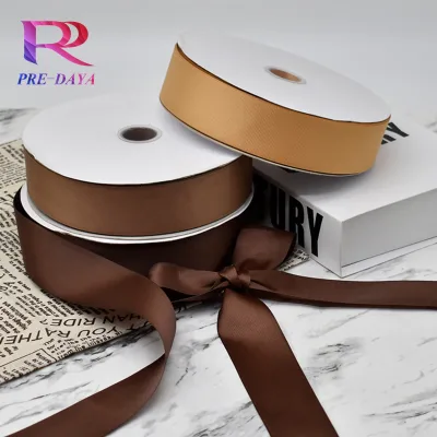 Wholesale Eco-friendly Printed Solid Color Grosgrain Ribbons 100% Polyester Width (3mm-100mm)
