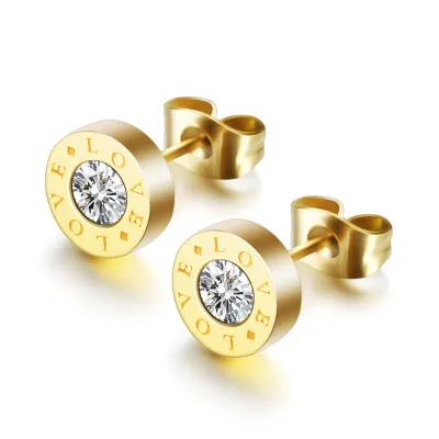 OBE Brand Factory Supply Cheap Custom Crystal Ear Stud-Women's 18K Gold Plated Office/Career