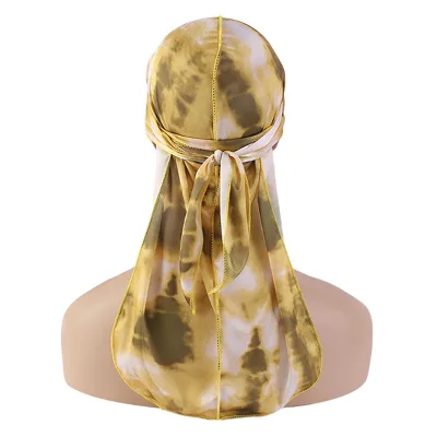 Good Quality Tie-dye Style Silky Satin Durag Wholesale Custom Women Men Silky Durags