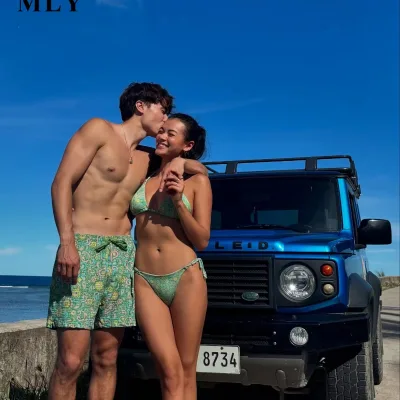 MLY New Beach Wear Women Swimwear High Waist Sexy Bikini & Couple Men Swimwear Men Short Custom Swimwear
