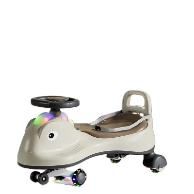 High Quality Beautiful Pink Plastic Baby Swing Car Child Toddler Kid Swing Wiggle Ride on Push 5 PU Wheel Indoor Outdoor Car
