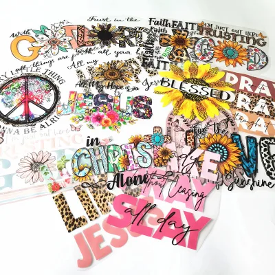 Religious Leopard Jesus God Tshirt Religious Design Transfer Printing Screen Print Transfers for t Shirt