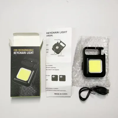 Rechargeable 4 Light Modes Portable Pocket Light Keychain Mini Flashlight With Bottle Opener
