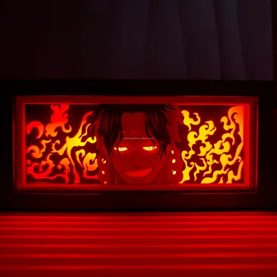 Anime Figures Light Box High School Dxd Rias Gremory Eye Face for Room Decor Manga Paper Cut Desk Led Night Lamp Rias Lightbox