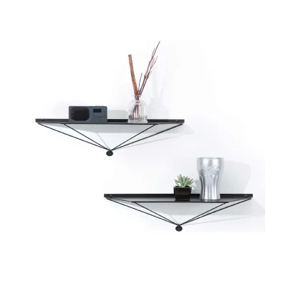 Floating Shelves Display Hanging Organizer Rack for Living Room Bathroom Metal Wall Shelf
