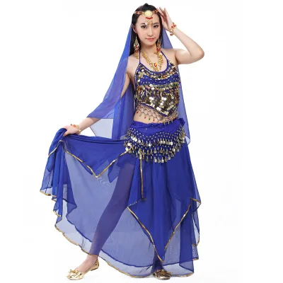 5-piece Belly Costumes Set Belly Dance Dress Indian Dance Performance Set