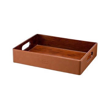 Custom Logo Pu Leather Eco-friendly Round Without Lid ELIYA Brand Hotel Trash Bin Storage Bucket for Hotel Guest Rooms