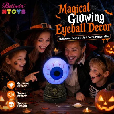 Belinda Prank Eyeball Lamp Halloween Party Decorations Plastic Party Supplies Toys with Sound Halloween Decoration Toys Gifts