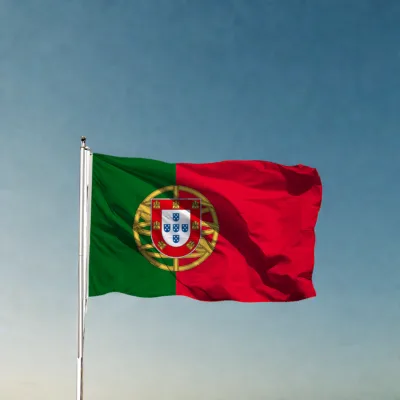 Wholesale Factory Price Soccer Fans Flag of the World Outdoor Portugal Portuguese Banner Flag