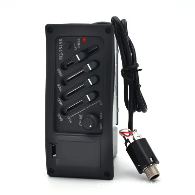 Wholesale EQ Acoustic Guitar Pickup Four Section Electric Box Pickup EQ-7545R Guitar Pickup 6.35 Cable