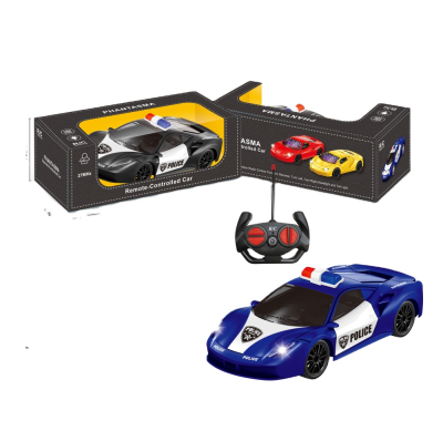 Simulation Shape 1/22 4 Channel Remote Controlled Police Car with Light