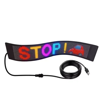 Flexible LED Display with Scrolling Message Customizable Color & Brightness IP64 Rated for Airport & Retail Advertising