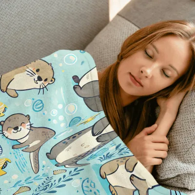 Wholesale Camping Blankets for Home Decor Personalized Animal Pattern Blankets for Home Decor Custom Winter Blanket for Bed