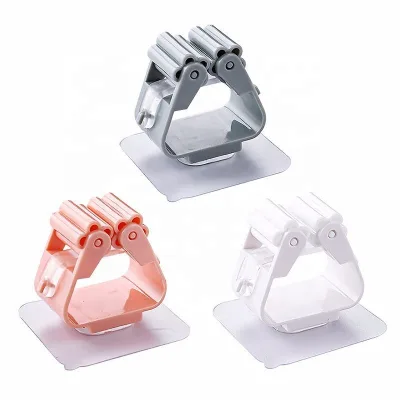 FY Holder Wall Mounted Mop Holder Household Adhesive Storage Broom Hanger Mop Hook Racks Bathroom Organizer Bathroom Accessories