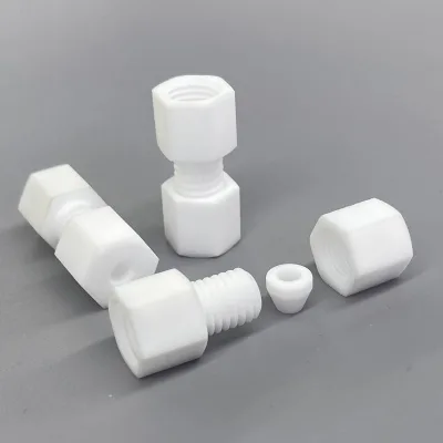 PTFE Inner Wire Ferrule Joint Acid and Alkali Resistant High Temperature Resistant Internal Thread Corrosion Resistant