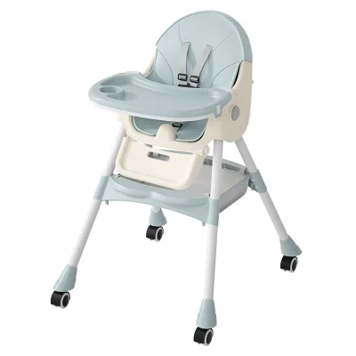 Adjustable Plastic Dining Chair 3 Levels Height Soft Cushion Baby High Chair for Kitchen Living Room Boosters High Chairs