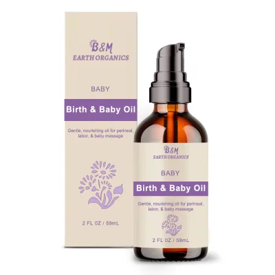 Private Label Gentle Nourishing Oil Birth & Baby Oil for Baby Massage & Perineal Labor