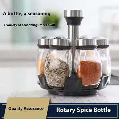 Spice Jar Glass Organizer Pepper Shakers Flavor Container Kitchen Salt Suger Bottle Flavouring Tank