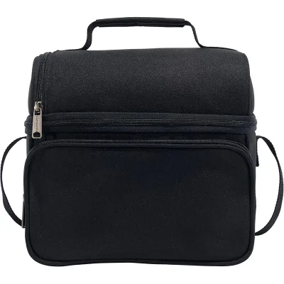 Custom Logo Solid Large Capacity Double Layer Compact and Portable Effective Insulated Lunch Cooler Bag