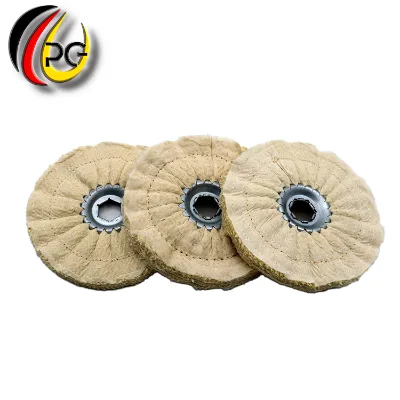 Custom 100-220mm Diameter Sisal Cotton Buffing Wheel 15-18mm Thickness 19/24/32mm Hexagon Hole Clip Core Hard/Soft/Sticky for