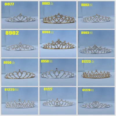 Alloy Rhinestones Children'S Crown Crystal Hair Accessories Combination Set Girl'S Headband Accessories