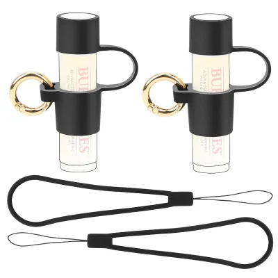 Silicone Lip Balm Protector Case with Lanyard Safe and Convenient Lipstick Holder for Travel and Daily Use