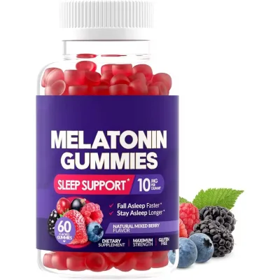 Private Label Melatonin 10mg Gummies Support Memory and Sleep Vitamin Supplements