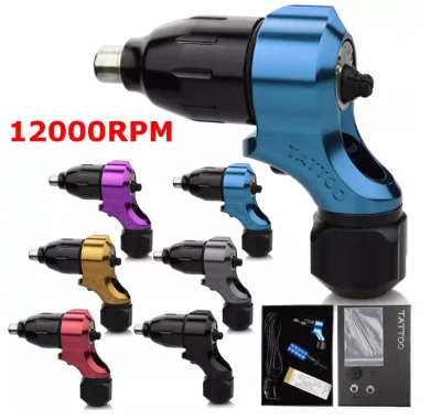 12000RPM CNC Adjustable Rotary Tattoo Machine Strong Motor Anodized Finish NEW