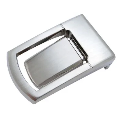 Press Base 35mm Brushed Nickel Zinc Alloy Plate Belt Buckle Teeth Clamp Clip Clasp for Mens Leather Dress Belts and Strap Repair