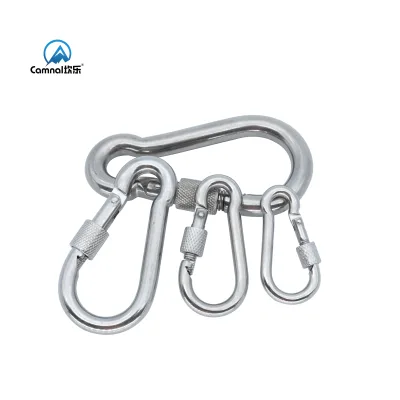 1.5inch 3inch 4inch Carabiner DIN5299C Heavy Duty 304 Stainless Steel Carabine Spring Snap Hook Clip Carabiner Metal Snap Hook