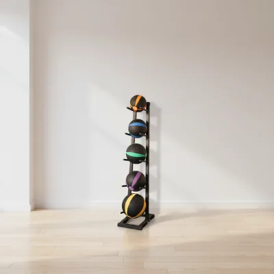 Heavy Duty Vertical Freestanding Gym Storage Rack Rubber Medicine Ball