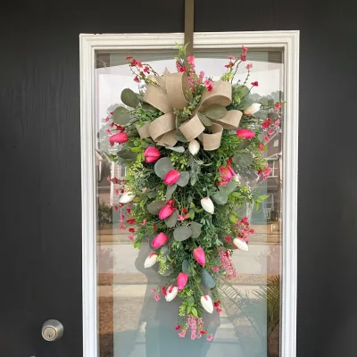 Spring Simulation Tulip Hanging Decoration 30cm-100cm for Outdoor Home & Photography Use
