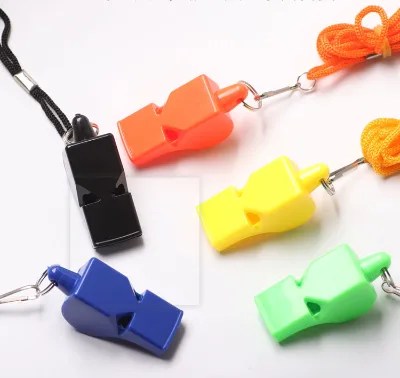 Whistle with Lanyard 10 Packs Per Box Survival Rescue Signaling Customized Color & Logo ABS Material Sports Bulk