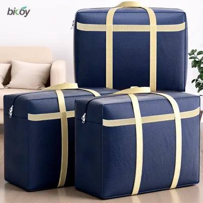 Oversized Heavy-Duty Durable Storage Tote Reinforced Handle Folding Eco-Friendly Large Capacity Living Room Storage Bag