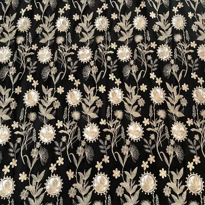 Wholesale Guipure Lace Chiffon Fabric Embroidery Wholesale French Tulle Lace Embroidery Women's Dress Sewing