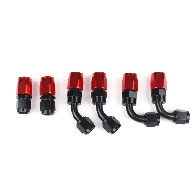 AN4 6 8 10 12 16 Cpe Universal Stainless Steel/Nylon Braided Gas Oil Fuel Line Hose Kit With 6Pcs Swivel Fittings Adapter