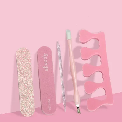 Wholesale Nail File Custom logo Manicure and Pedicure Set Cuticle Pusher Nail Art Tools for Women