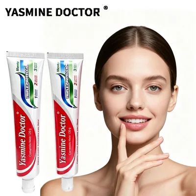 Yaasmine Doctor Stain-Removing Whitening Toothpaste with Deep Cleaning Freshness Mint Flavor 120g for Home Use