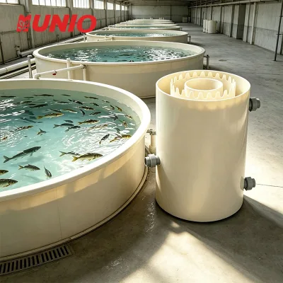 Anti-Clogging Design Solid Waste Removal Device Aquarium Water Treatment Cyclone Sediment Tank Vortex Pond Filter