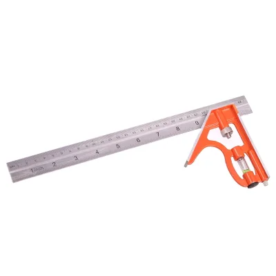 Asaki  12inch 300mm Sliding Combination Try square Ruler 90 Degrees Angle Ruler with Level Vial